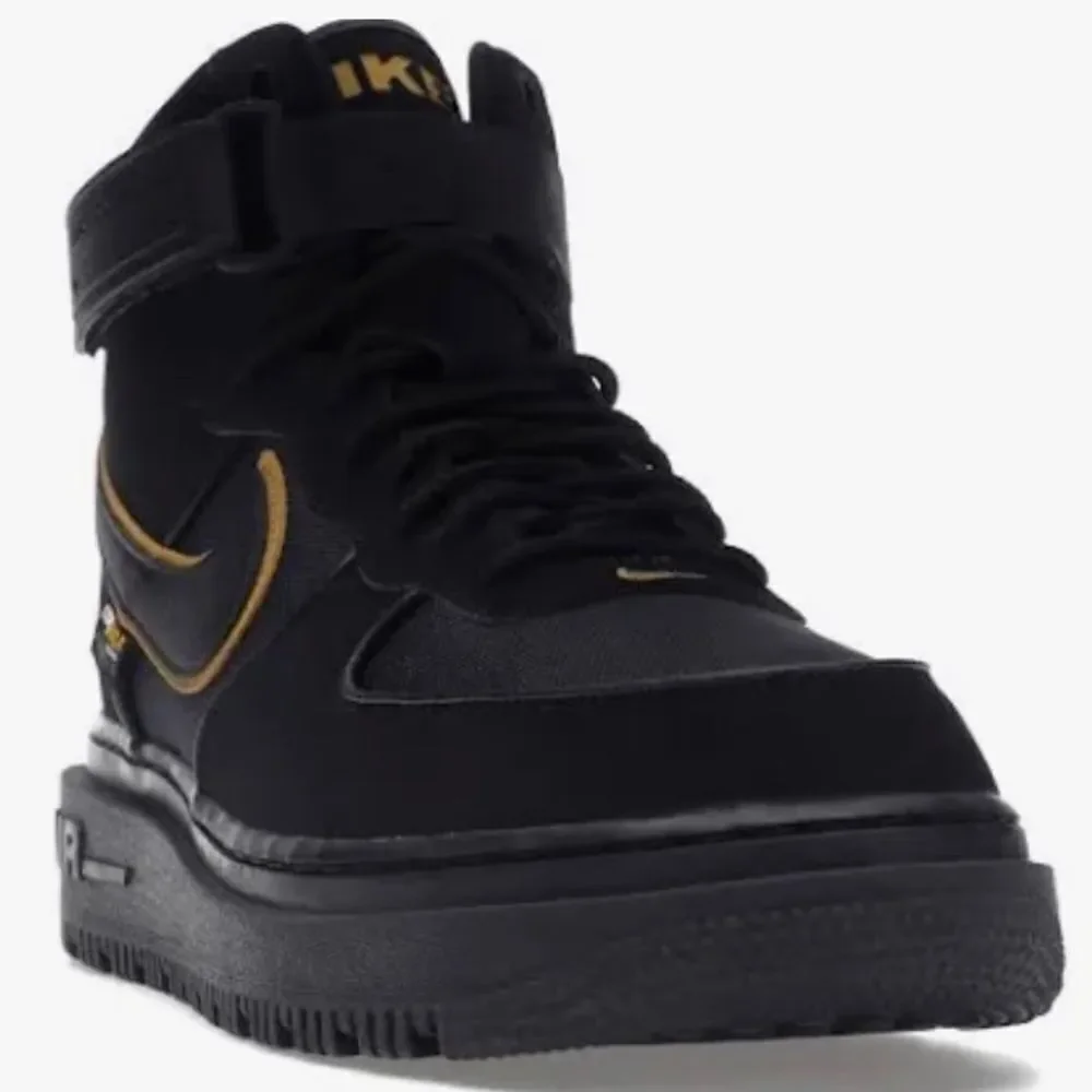 Nike Air Force I Boot Cordura Black Gold Men’s size 6.5.